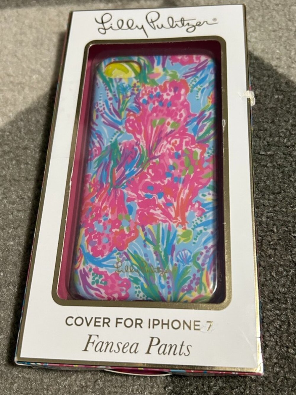 NWT Box Lilly Pulitzer "Fansea Pants" Print Cover/Case for iPhone 7